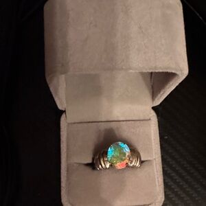 Elegant Silver Opal Ring